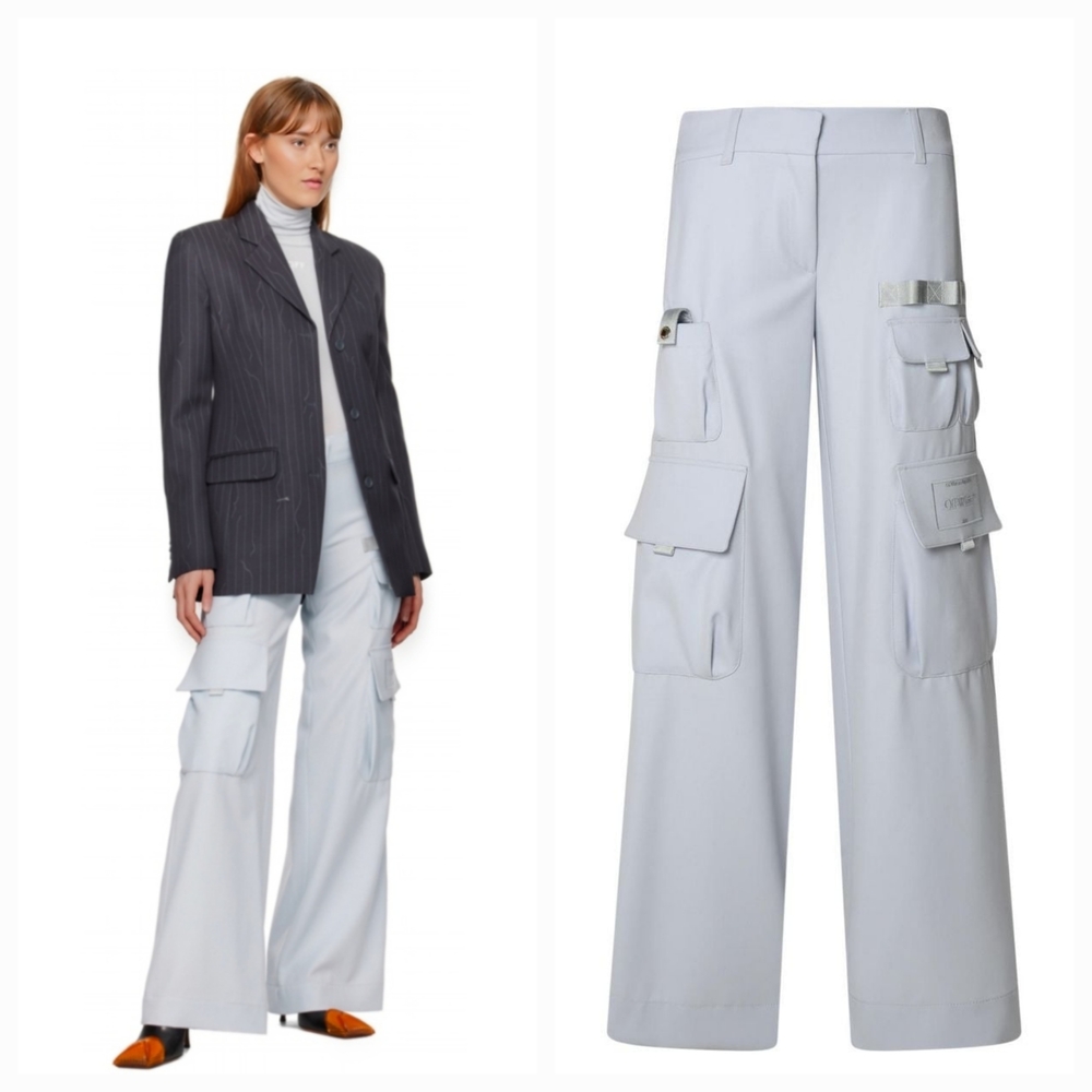 OFF-WHITE Toybox Cargo Pants in Artic Ice Size 25 NWT